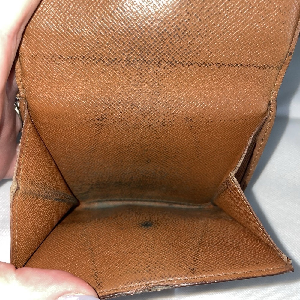 LOUIS VUITTON Trifold Elise Wallet Monogram Credit Cards Coin Pouch Brown - Picture 4 of 16